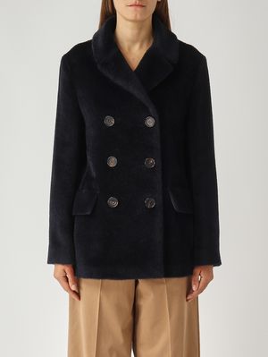 Veste femme Attilio en alpaga et laine Bleu Nuit S Max Mara
