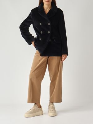 2. Attilio women's jacket in alpaca and wool Blue Night