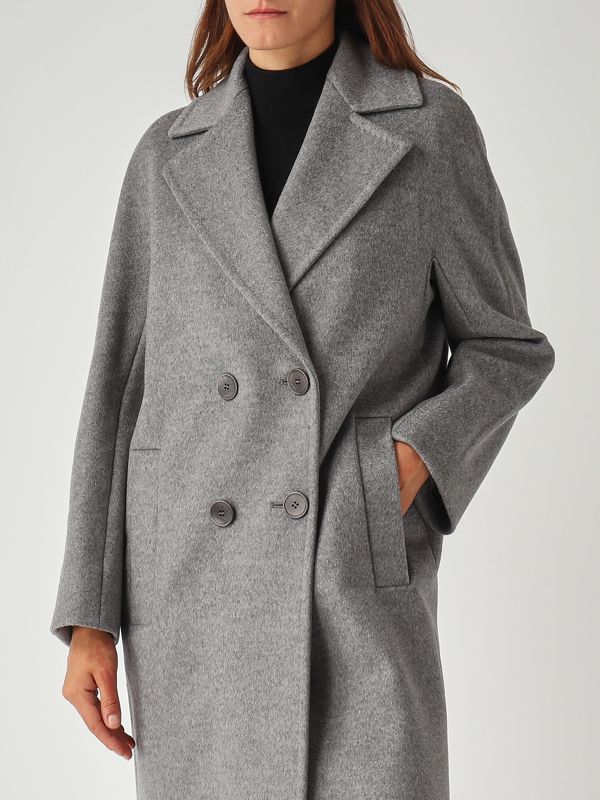 5. Abrigo de mujer Agenda de lana Gris Claro Max Mara Studio 2526016142600