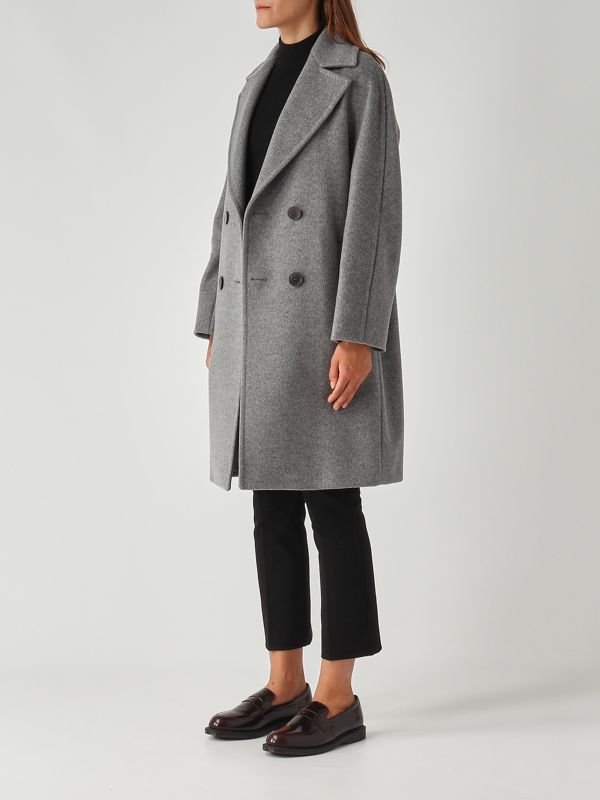 3. Abrigo de mujer Agenda de lana Gris Claro Max Mara Studio 2526016142600
