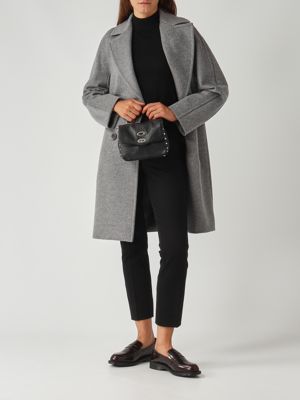 2. Abrigo de mujer Agenda de lana Gris Claro
