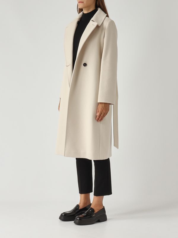 3. Abrigo de mujer Bcollag de lana Crema Max Mara Studio 2526016172600
