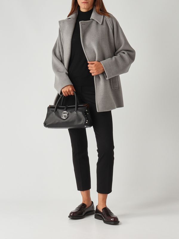 2. Caban de mujer Ariano de lana Gris Claro Max Mara Studio 2526086032600