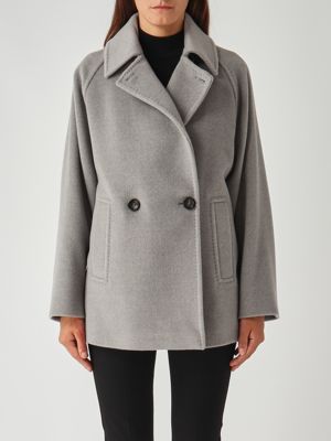 Aryan women's wool caban Light Gray Max Mara Studio