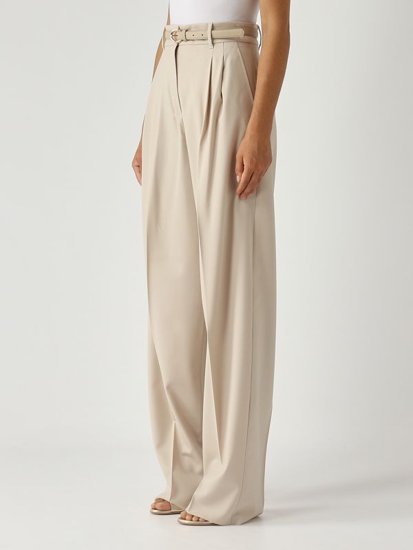 3. Women's Entrata stretch wool trousers Cream Max Mara Studio 2526136082600