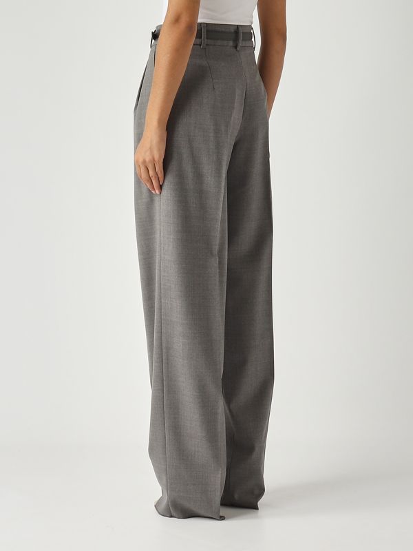 4. Women's Entrata stretch wool trousers Light Gray Max Mara Studio 2526136082600