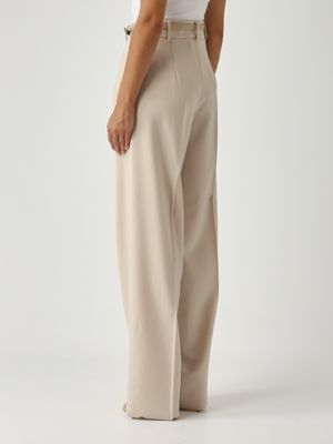 4. Women's Entrata stretch wool trousers Cream