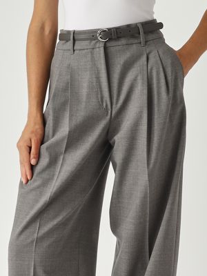 5. Women's Entrata stretch wool trousers Light Gray