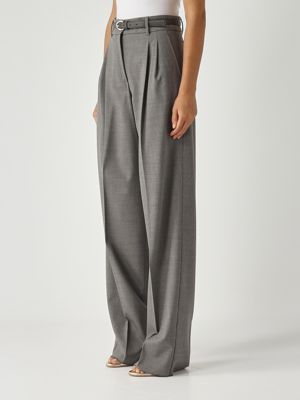 3. Women's Entrata stretch wool trousers Light Gray