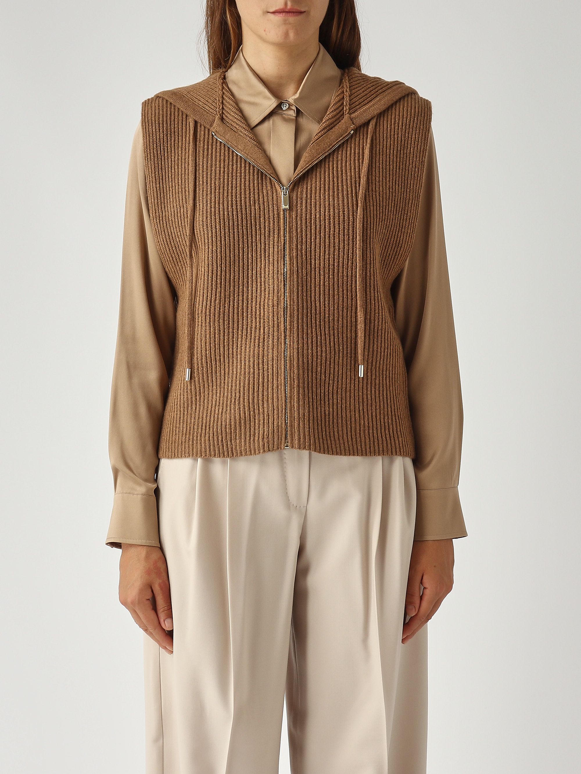 Hella / ヘラ SLAB KNIT COCOON VEST camel Hella / ヘラ SLAB KNIT COCOON VEST camel Hella / ヘラ SLAB