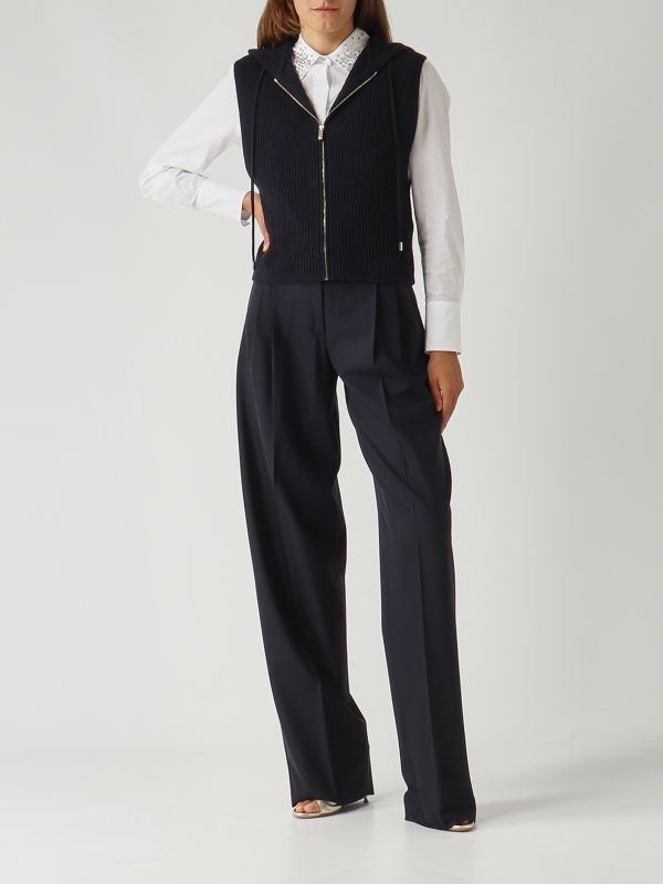 2. Gilet donna Mescal in lana e cachemire Navy Max Mara Studio 2526356012600