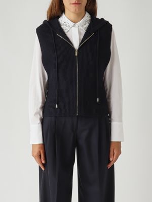 1. Gilet donna Mescal in lana e cachemire Navy