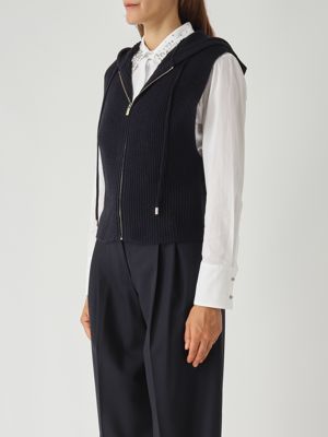 3. Gilet donna Mescal in lana e cachemire Navy