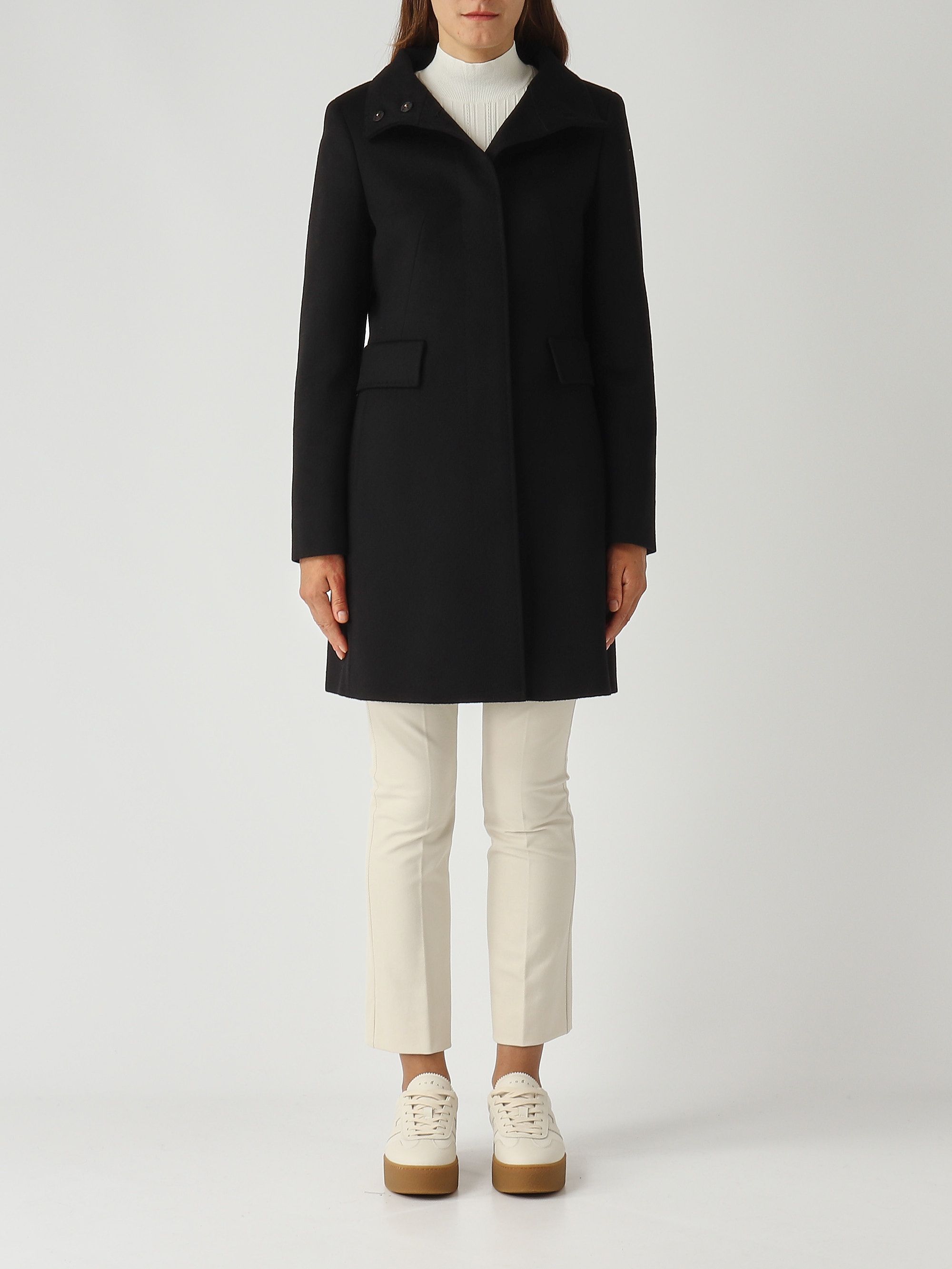 andmary Ange wool short coat black coat short wool coat新品black