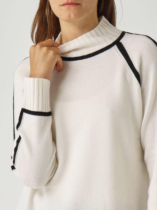 5. Lupetto donna Pescara in lana e cashmere Bianco Max Mara Studio 2526366062600