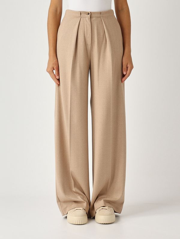 1. Pantalón de mujer Cali en mezcla de viscosa Camello MM Max Mara 2526786128600