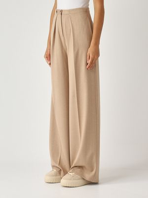 3. Pantalón de mujer Cali en mezcla de viscosa Camello