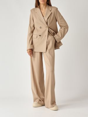 2. Pantalón de mujer Cali en mezcla de viscosa Camello