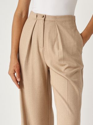 5. Pantalón de mujer Cali en mezcla de viscosa Camello