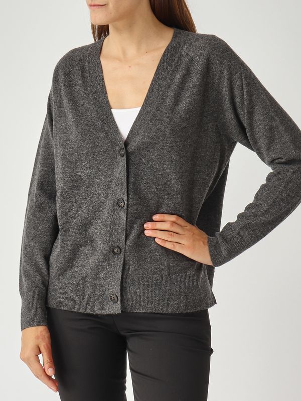 5. Cárdigan de mujer Tenente de lana y cachemir Gris jaspeado MM Max Mara 2526346038600