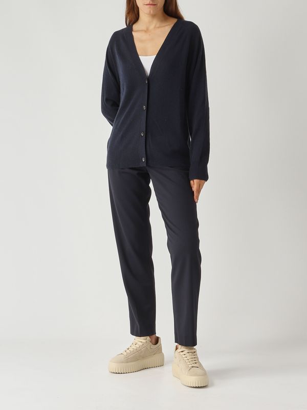 2. Cárdigan de mujer Tenente de lana y cachemir Azul marino MM Max Mara 2526346038600