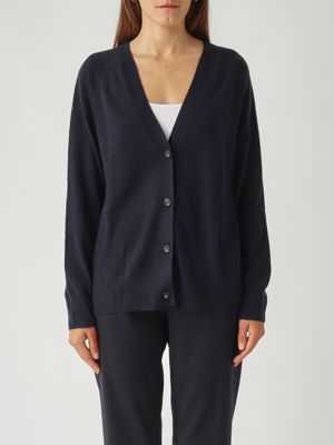 Damen Cardigan Leutnant aus Wolle und Kaschmir Marine MM Max Mara