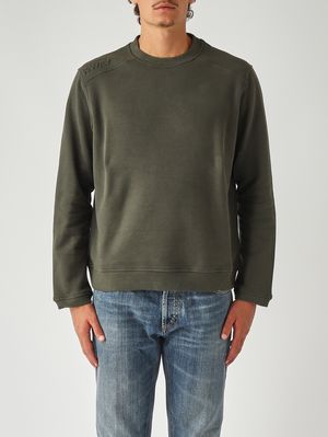 Men's sweatshirt in cotton and cashmere Military K-Way