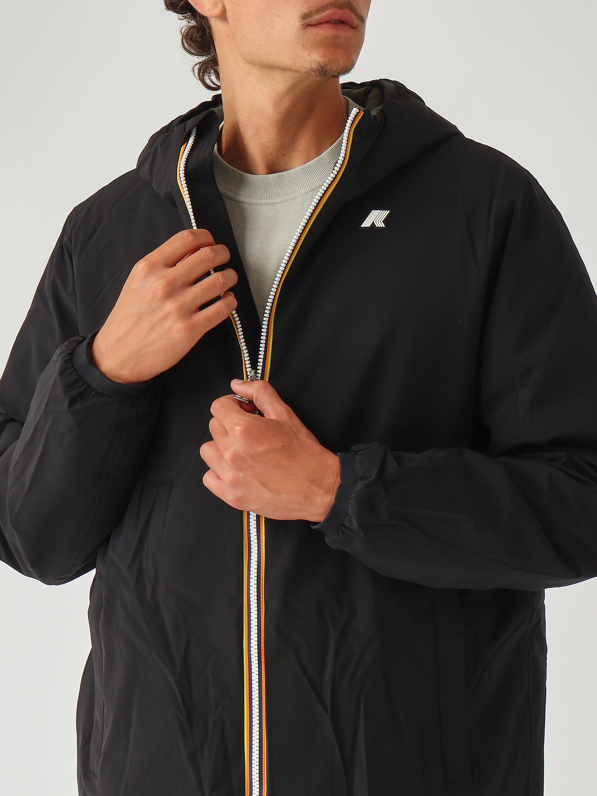Jacob St Warm Double men's jacket in waterproof fabric k6128ww Black ...