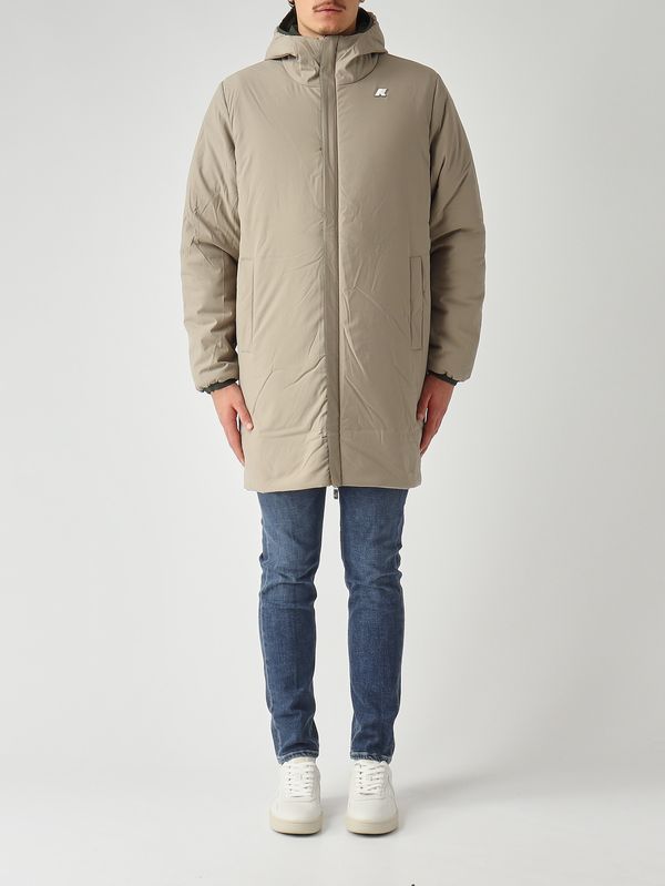 2. Veste homme Jacob St Warm Double en tissu imperméable Militaire-Sauge K-Way k6128ww