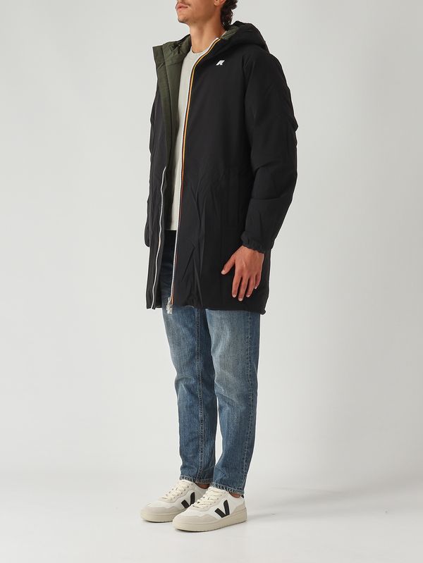 4. Veste homme Jacob St Warm Double en tissu imperméable Noir K-Way k6128ww