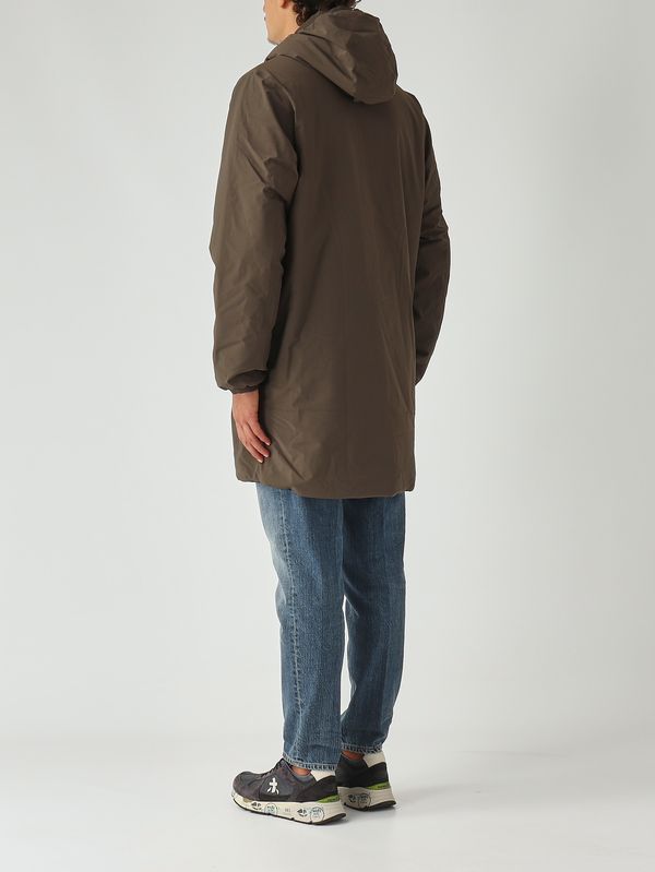5. Veste homme Jacob St Warm Double en tissu imperméable Olive Foncé K-Way k6128ww