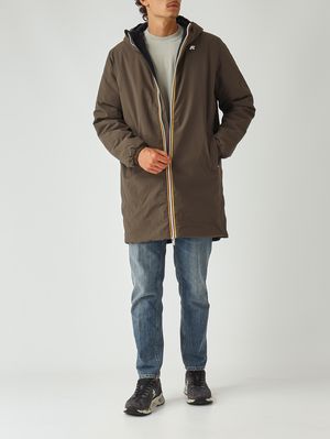 3. Veste homme Jacob St Warm Double en tissu imperméable Olive Foncé