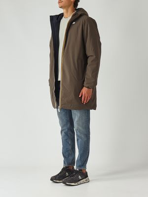 4. Veste homme Jacob St Warm Double en tissu imperméable Olive Foncé