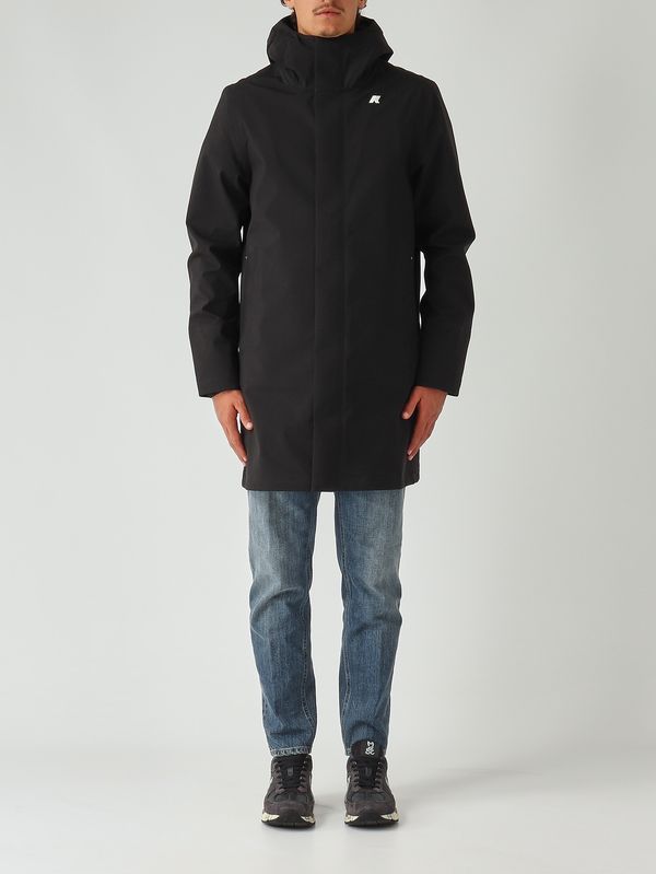 1. Giacca uomo Thomas Bonded in tessuto impermeabile Nero K-Way k7126ww