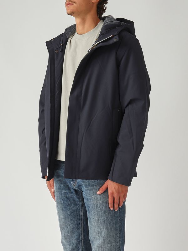 3. Veste homme Jacko Twill Marmotte en tissu imperméable Bleu K-Way k8133dw