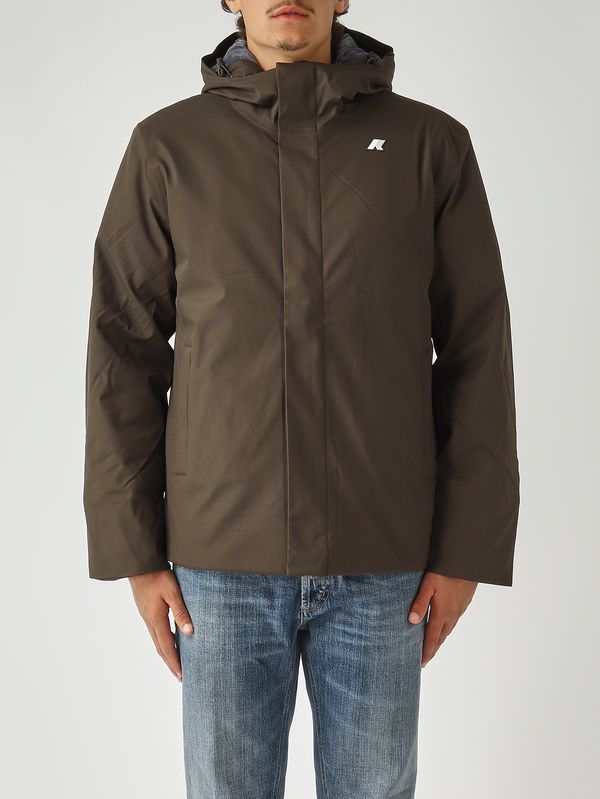 1. Veste homme Jacko Twill Marmotte en tissu imperméable Olive Foncé K-Way k8133dw