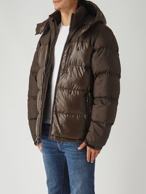 3. Chaqueta de hombre Gorham en nailon bimaterial Marrón
