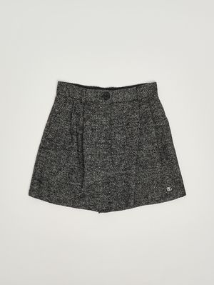 Girls' wool-blend shorts Black Dolce e Gabbana