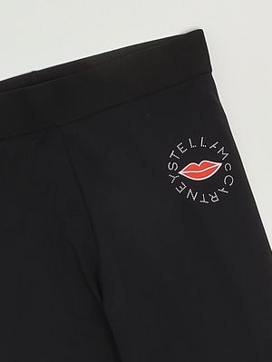 3. Leggings pour fille en tissu extensible Noir