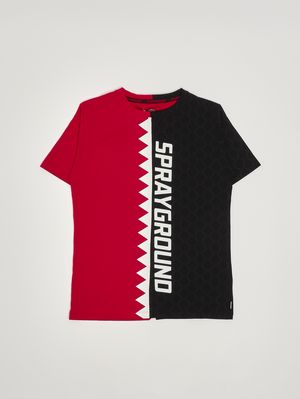 Child's cotton T-shirt Black-Red Sprayground