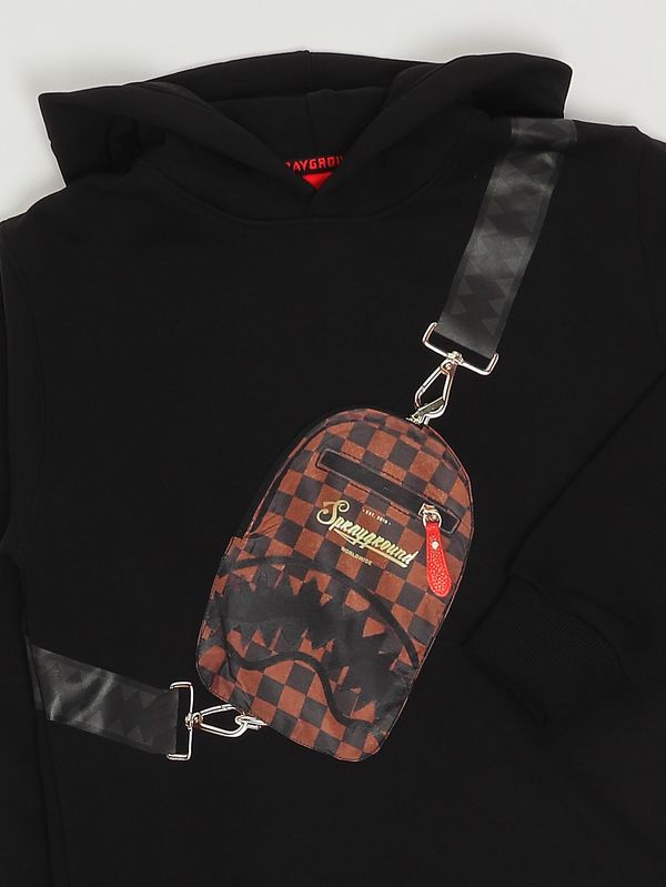 3. Sweat enfant en coton Noir-Marron Sprayground spy1360gblk