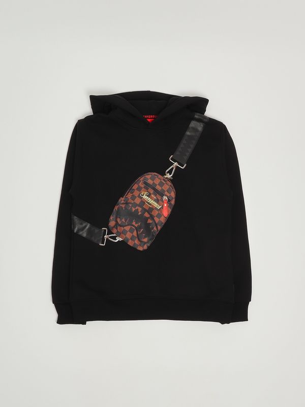 1. Sweat enfant en coton Noir-Marron Sprayground spy1360gblk