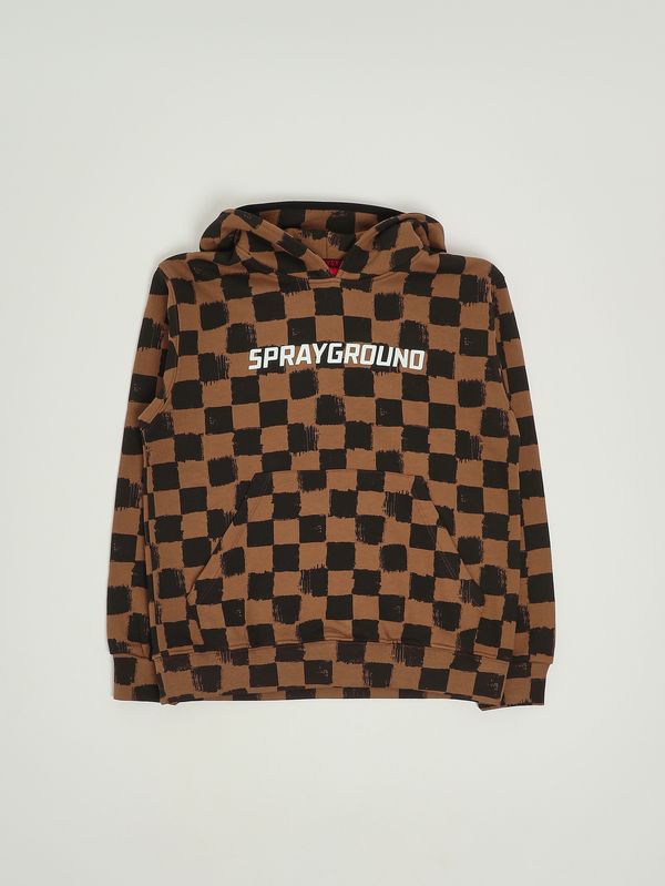 1. Sweat enfant en coton Marron-Noir Sprayground spy1356g