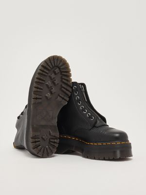 4. Botas tipo anfibio de mujer Sinclair de piel martillada Negro
