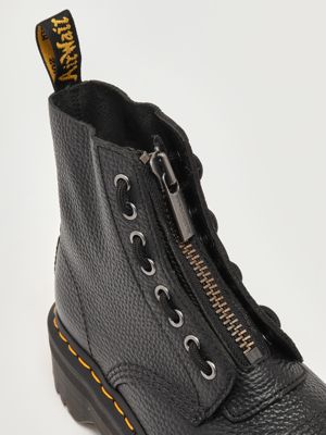 5. Botas tipo anfibio de mujer Sinclair de piel martillada Negro