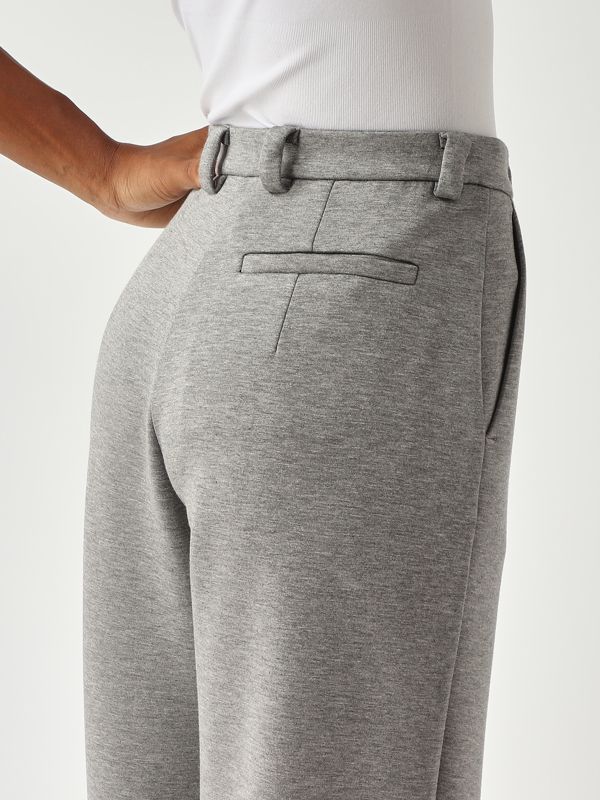 5. Pantalón de mujer en mezcla de viscosa elástica Gris jaspeado Meimeij m5fd16
