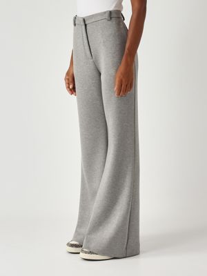 3. Pantalón de mujer en mezcla de viscosa elástica Gris jaspeado