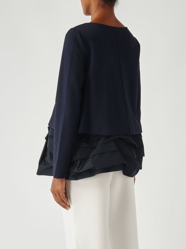 4. Blusa donna in misto viscosa stretch Blu Meimeij m5fb05