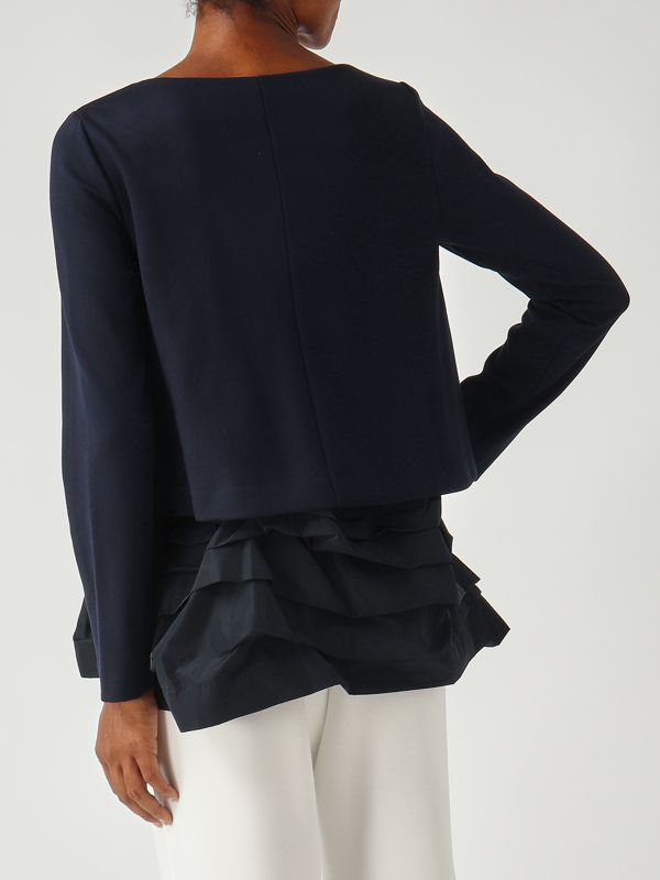 5. Blusa donna in misto viscosa stretch Blu Meimeij m5fb05