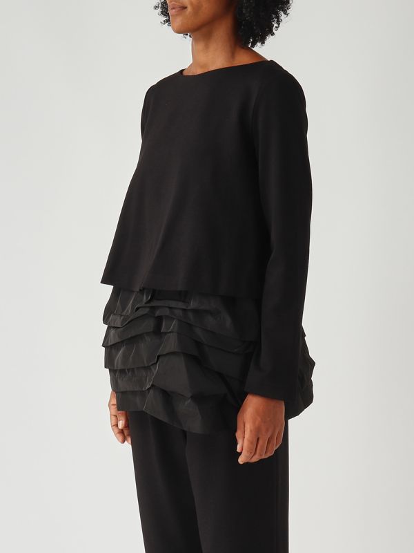 3. Blusa donna in misto viscosa stretch Nero Meimeij m5fb05